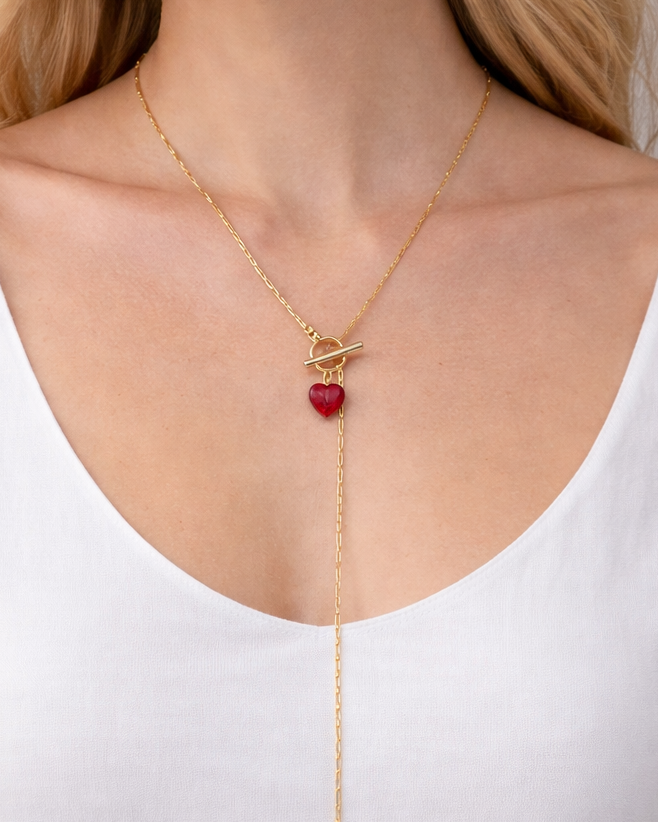 Signature Heart Lariat Halskæde