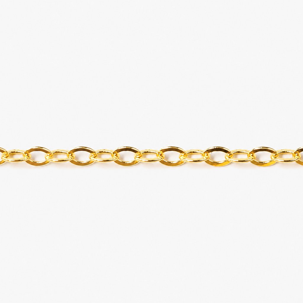 Facet Halskæde 60 cm – 18 karat forgyldt sterlingsølv