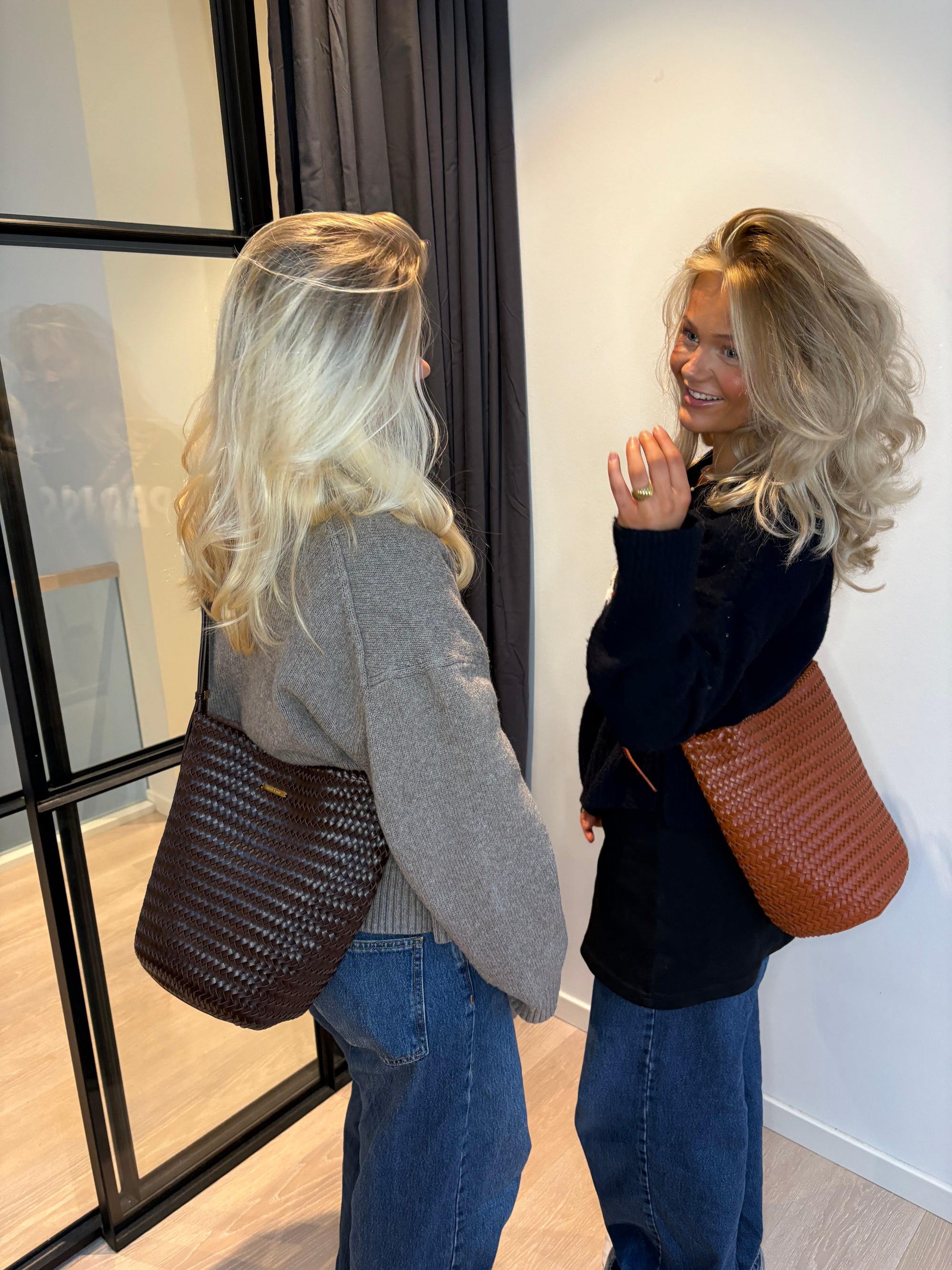 Crossbody Woven Bag - Brown