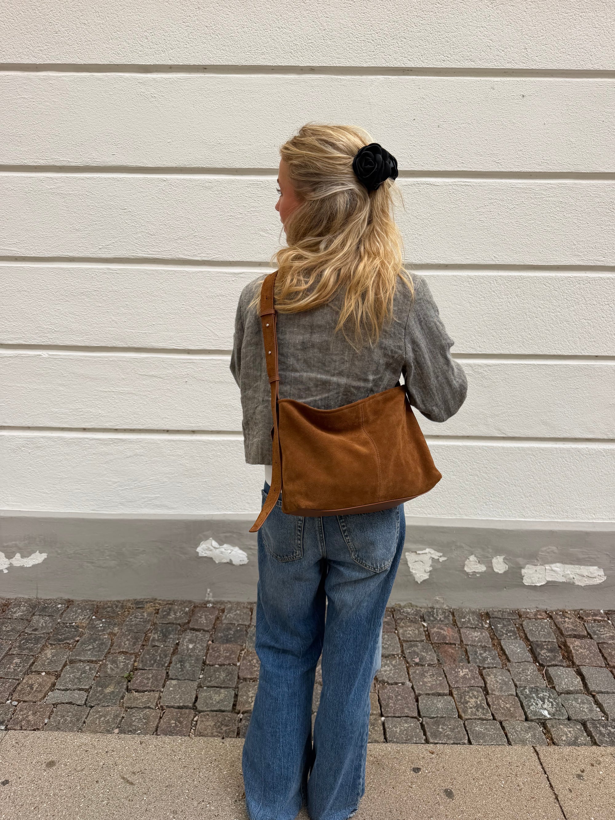 Suede Crossbody Hand Bag