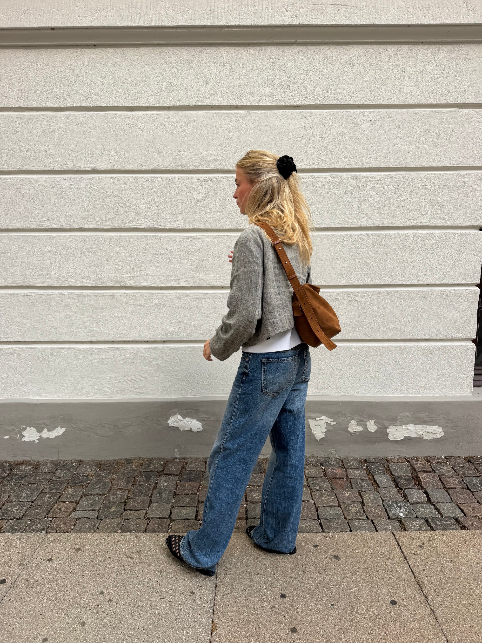 Suede Crossbody Hand Bag