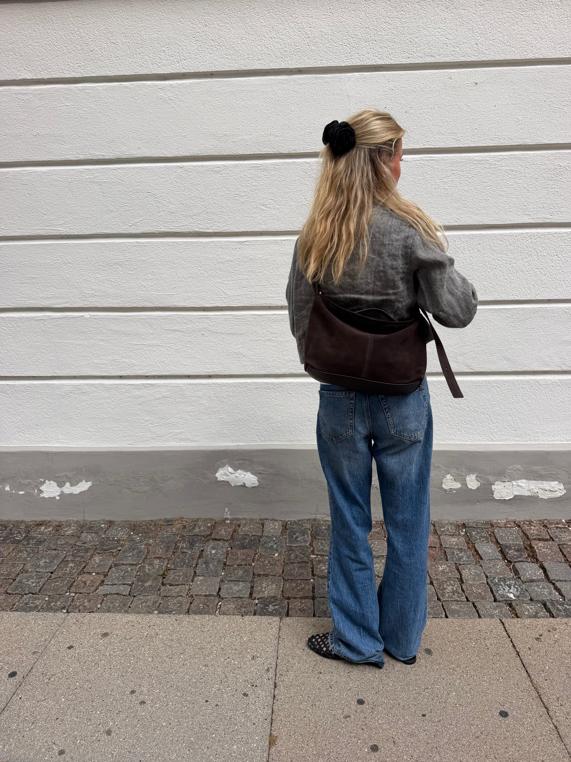 Suede Crossbody Hand Bag