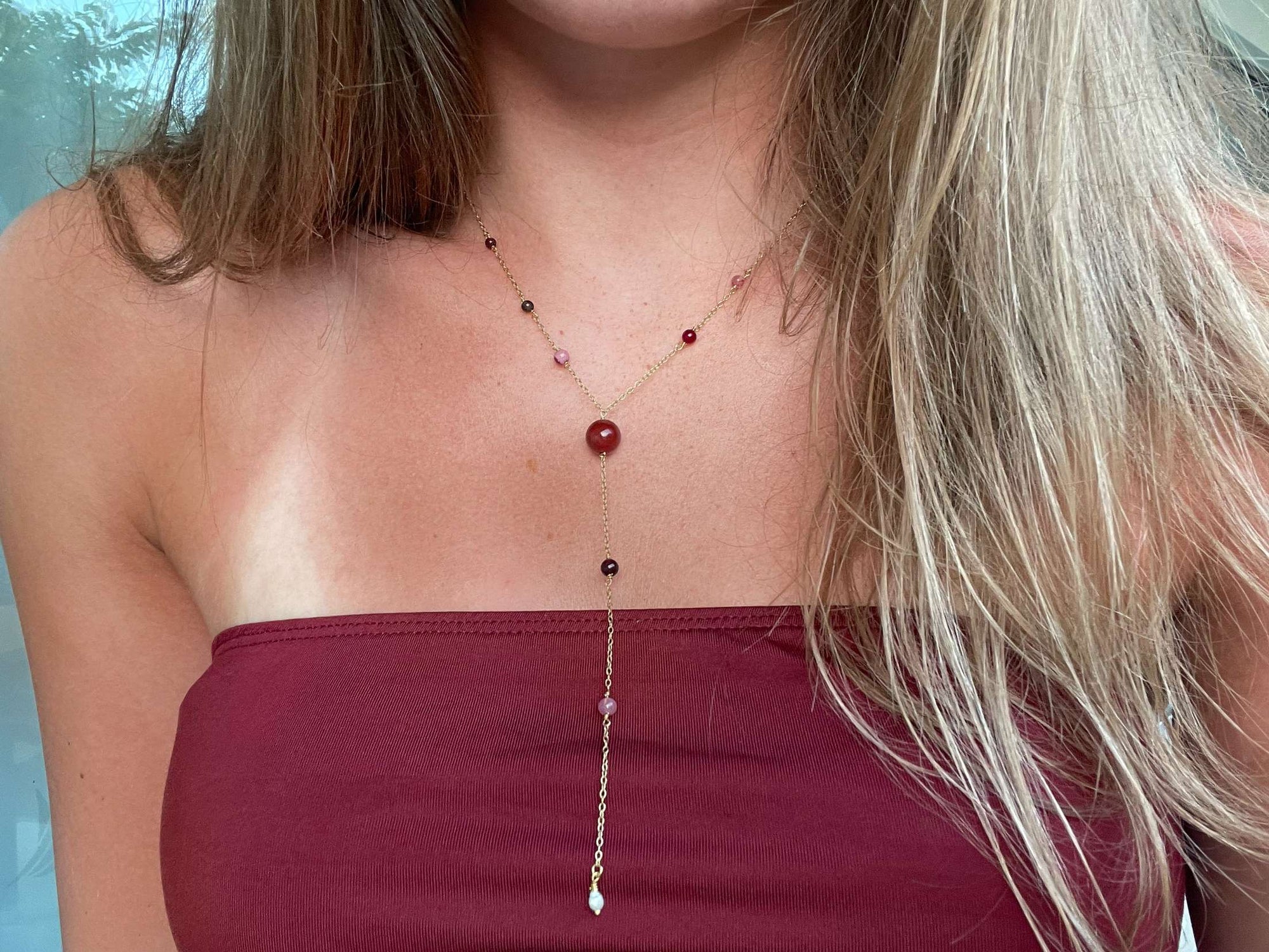 Nikoline Halskæde - rød