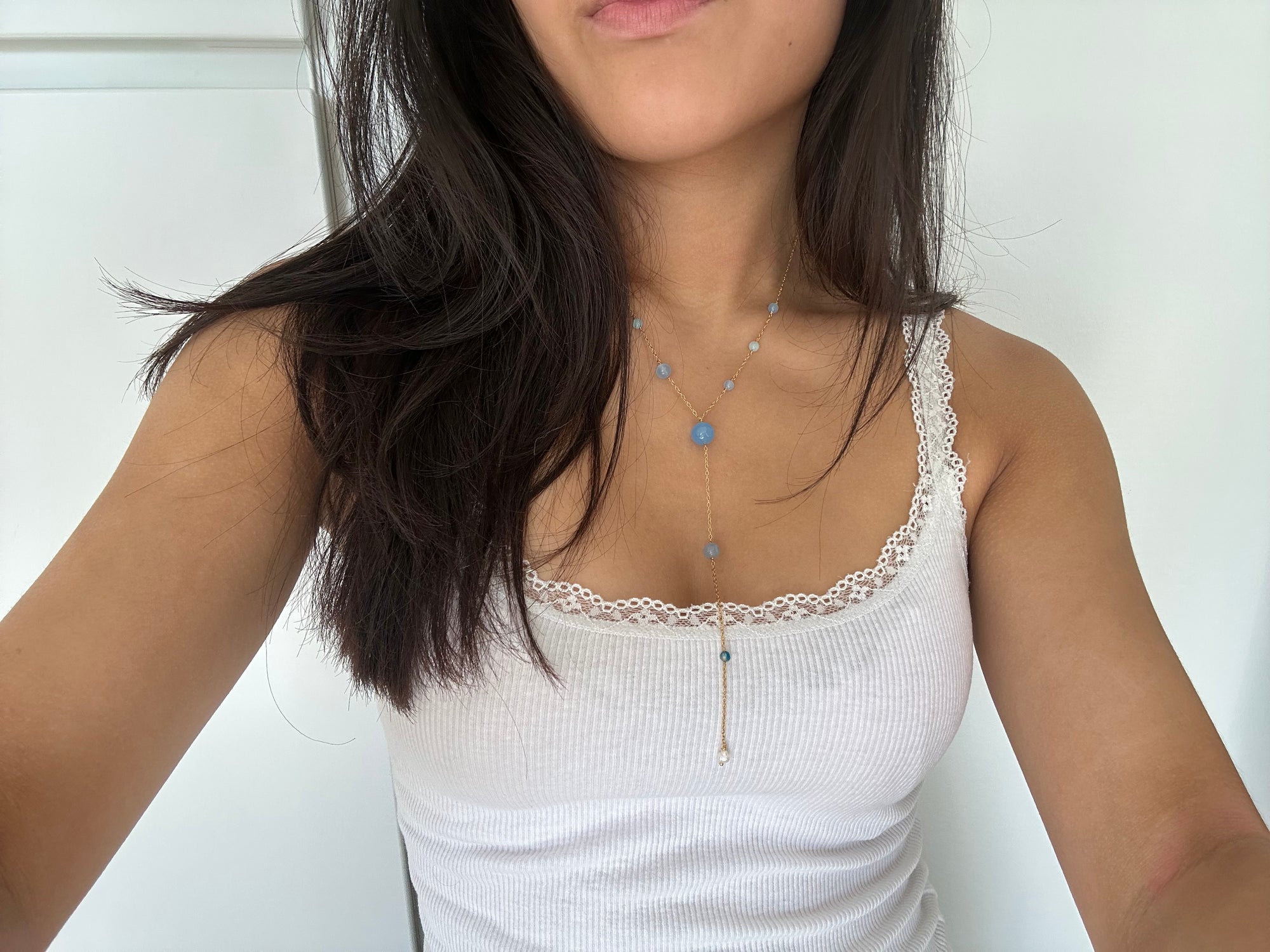 Nikoline Halskæde - blå