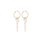 Baroque Pearl Hoops