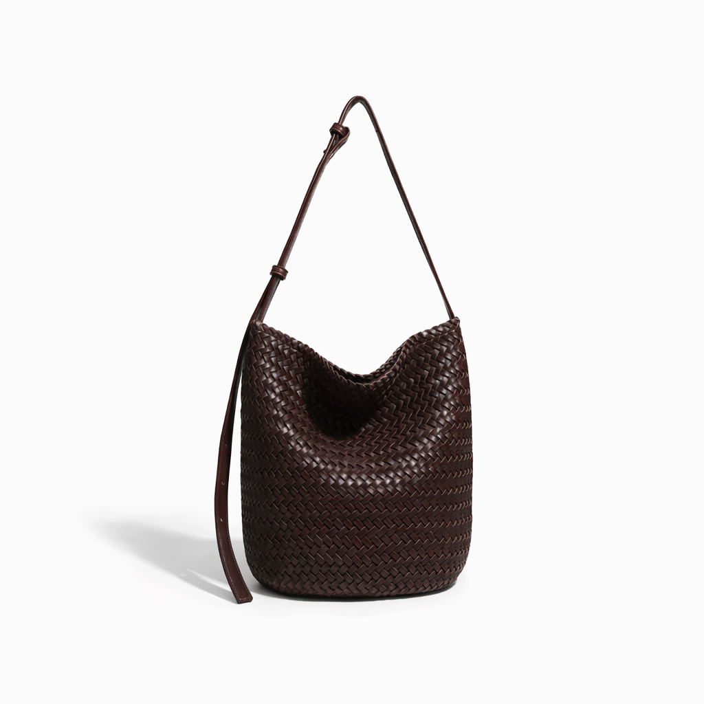 Crossbody Woven Bag - Dark Chocolate
